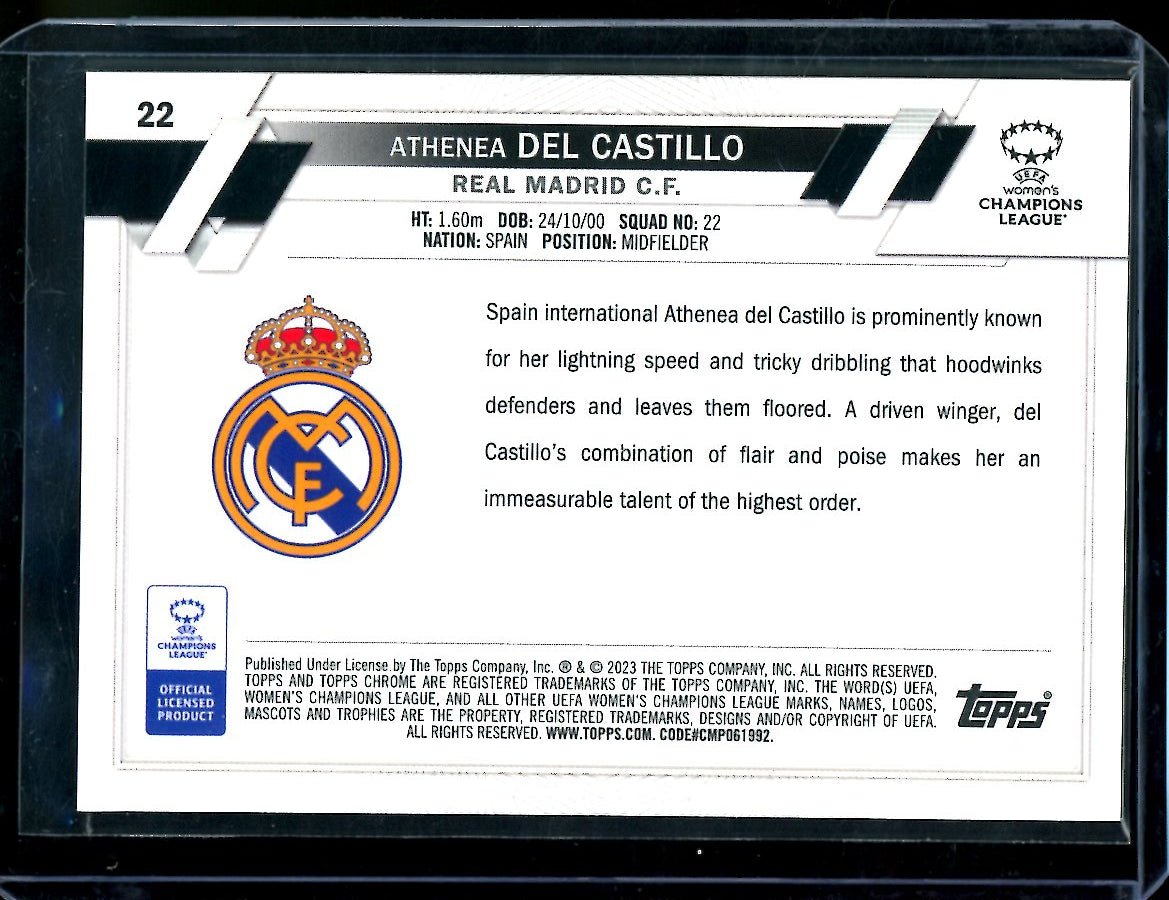 2023 Topps Chrome Athenea Del Castillo Gold /50 Real Madrid - Trading Card Market