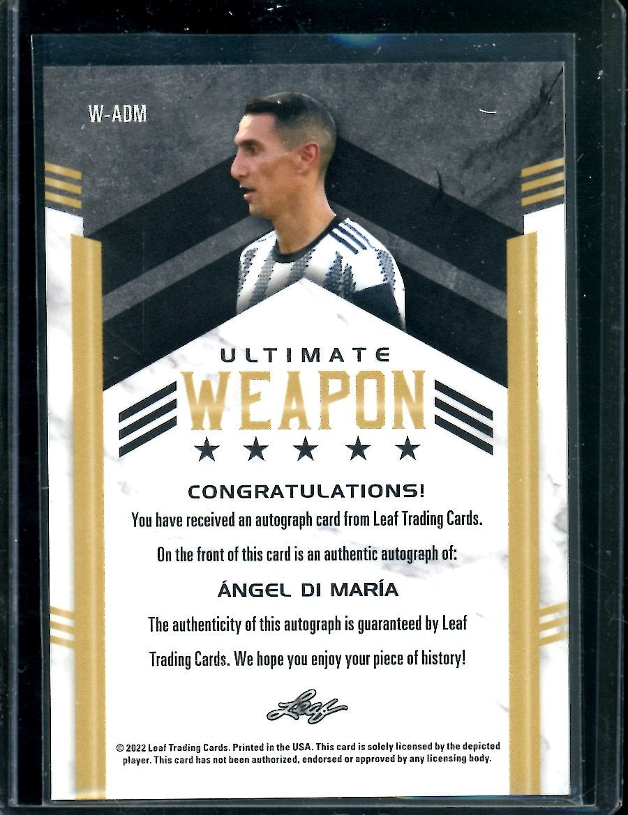2022 Leaf Ultimate Soccer Angel Di Maria Ultimate Weapon Auto /10 - Trading Card Market