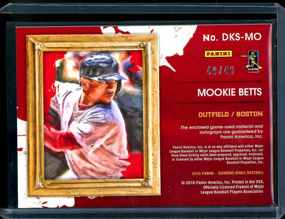 2016 Panini Diamond Kings Mookie Betts Patch Auto Blue /49 Red Sox - Trading Card Market