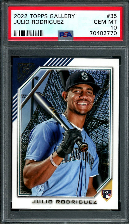 2022 Topps Gallery Julio Rodriguez Rookie PSA 10 Mariners - Trading Card Market