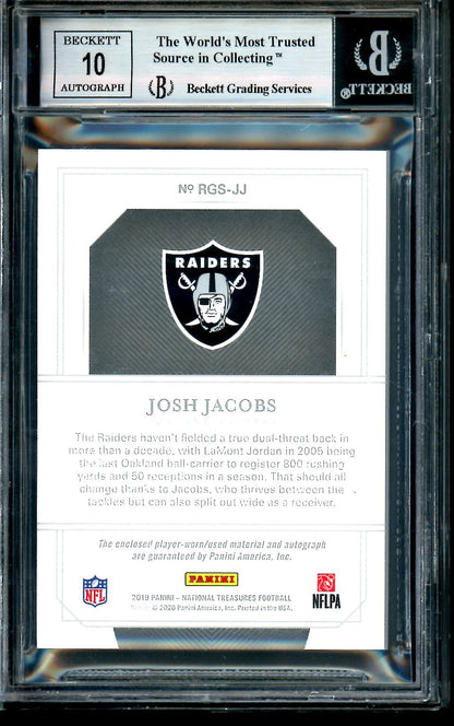 2019 Panini National Treasures Josh Jacobs Rookie Glove RPA /25 BGS 9 Raiders - Trading Card Market