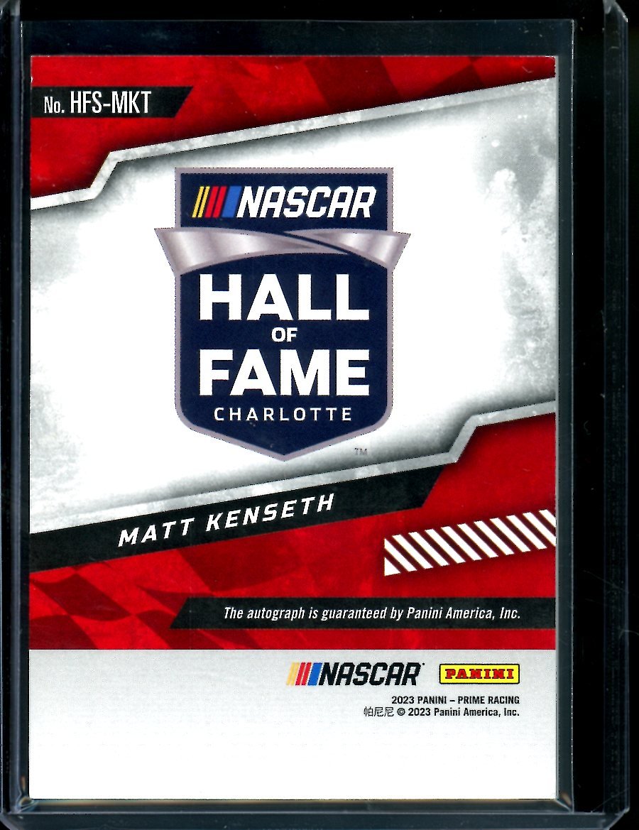 2023 Panini Prime Racing Matt Kemseth Hall of Fame Auto /25 NASCAR - Trading Card Market