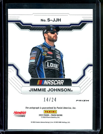 2023 Panini Prizm Racing Jimmie Johnson Scripts Auto Rainbow /24 NASCAR - Trading Card Market