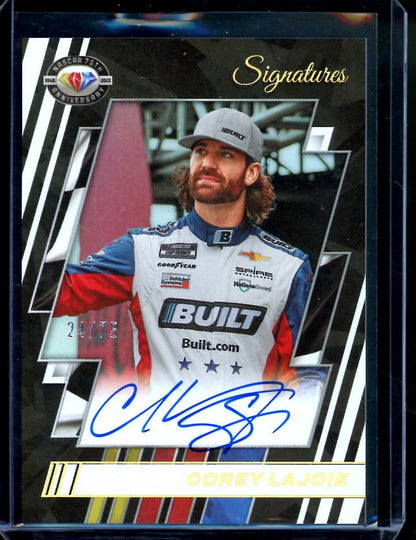2023 Panini Chronicles Racing Corey Lajoie 75th Anniversary Signatures Auto /75 NASCAR - Trading Card Market