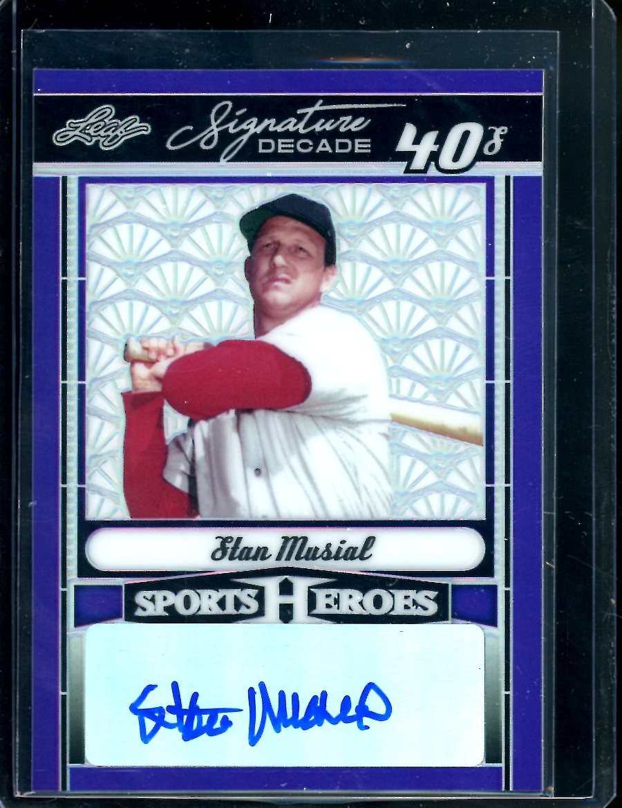 2023 Leaf Sports Heroes Stan Musial Auto Purple /2 Cardinals - Trading Card Market