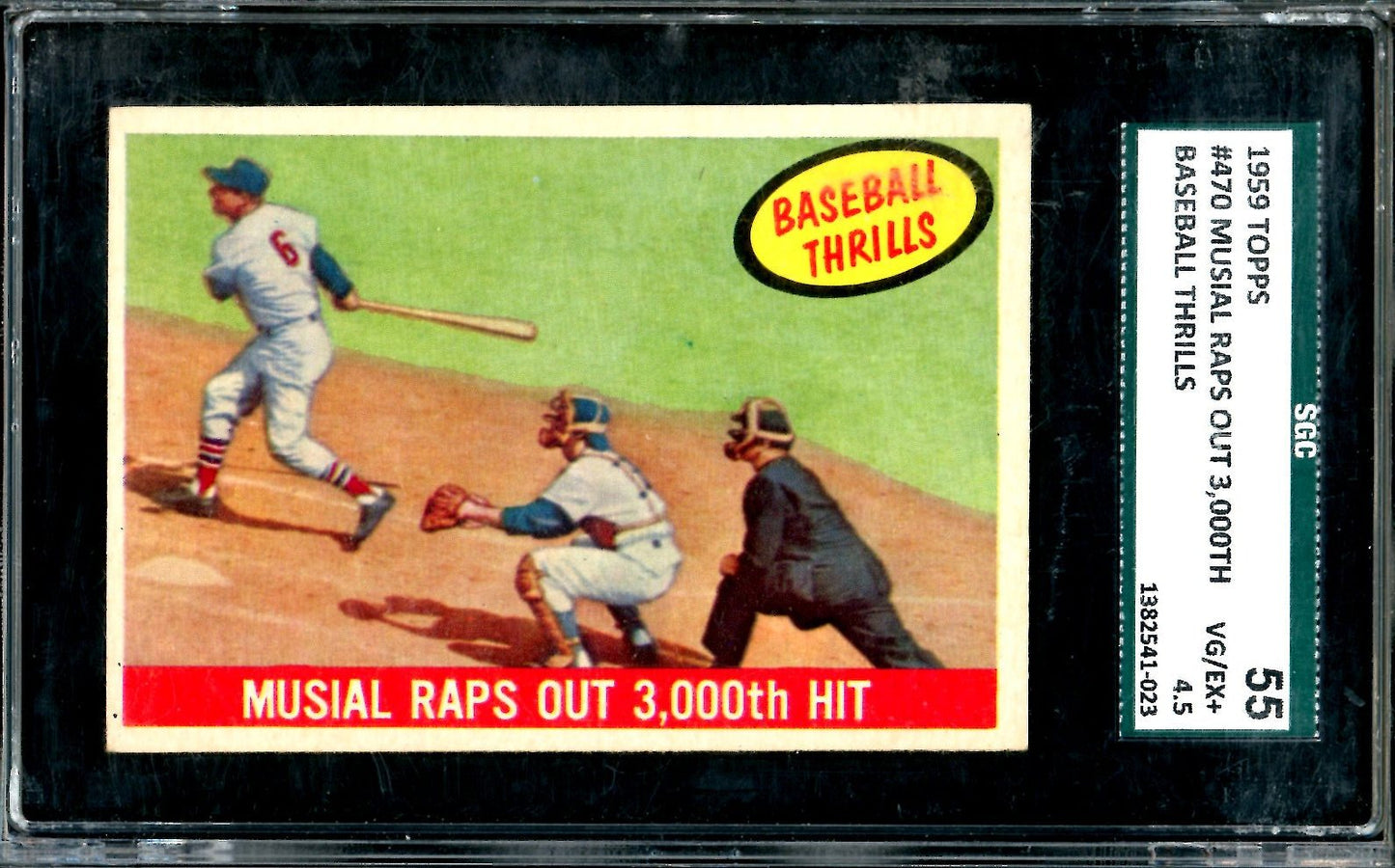 1959 Topps Stan Musial 470 Baseball Thrills SGC 4.5 Cardinals - Trading Card Market