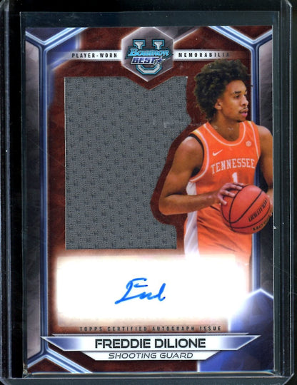 2023 Bowman University Best Freddie Dilone Patch Auto Tennessee - Trading Card Market