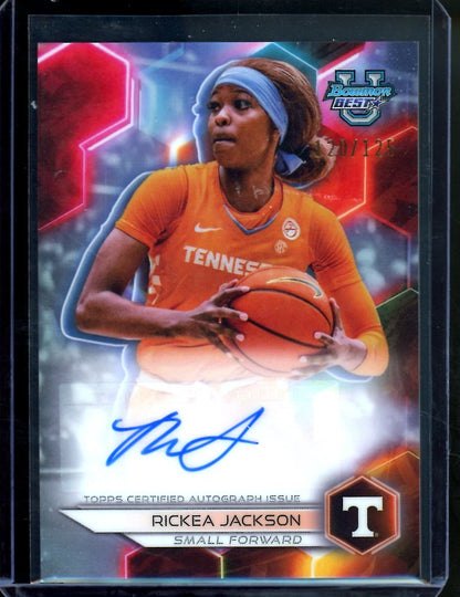 2023 Bowman University Best Rickea Jackson Auto Tennessee - Trading Card Market