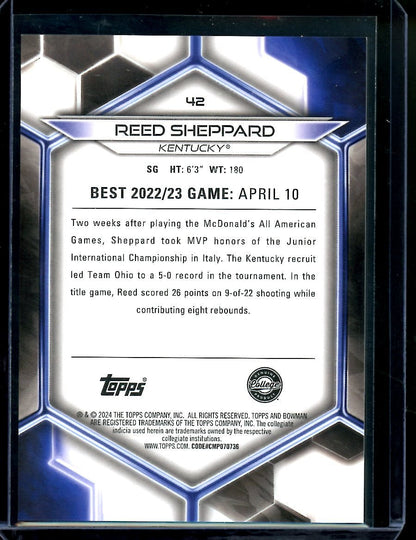 2023 Bowman University Best Reed Sheppard Blue /150 Kentucky - Trading Card Market