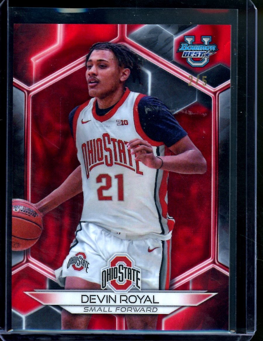2023 Bowman University Best Devin Royal Red Lava /5 Ohio State - Trading Card Market
