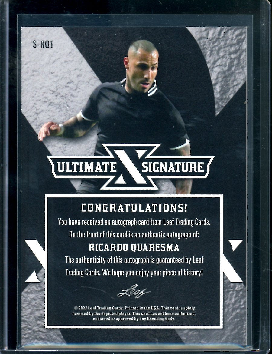 2022 Leaf Ultimate Soccer Ricardo Quaresma Ultimate Signatures Auto Green /6