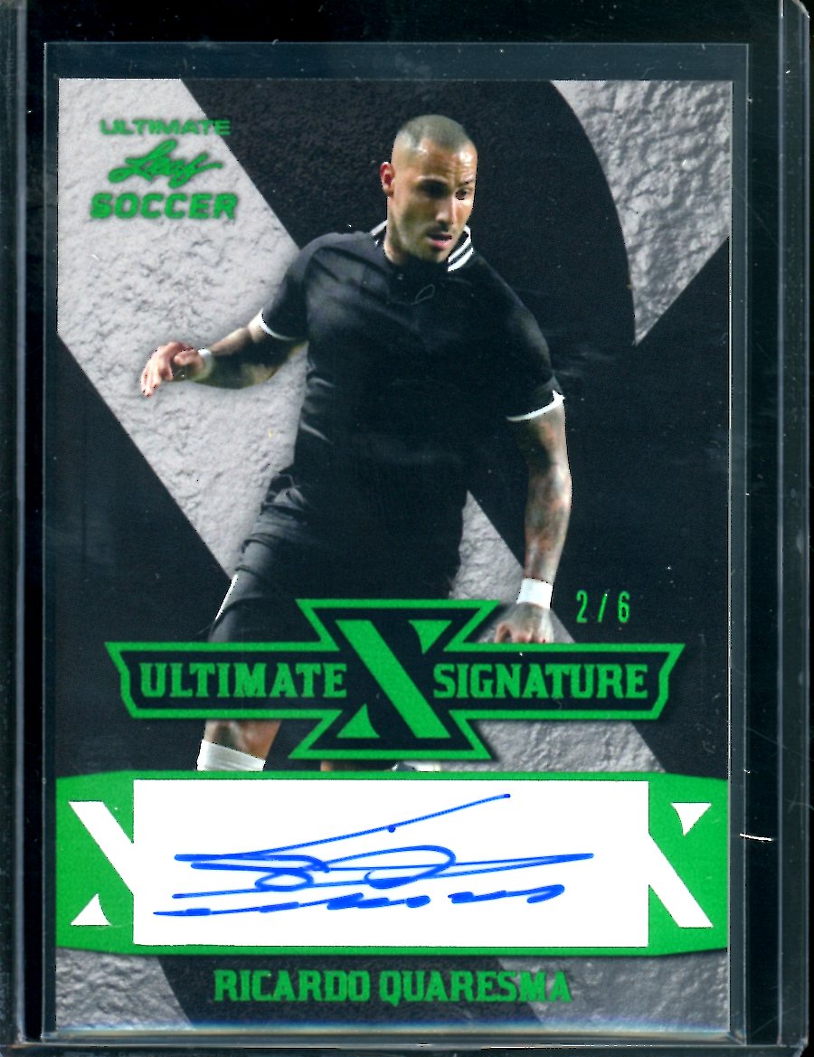 2022 Leaf Ultimate Soccer Ricardo Quaresma Ultimate Signatures Auto Green /6