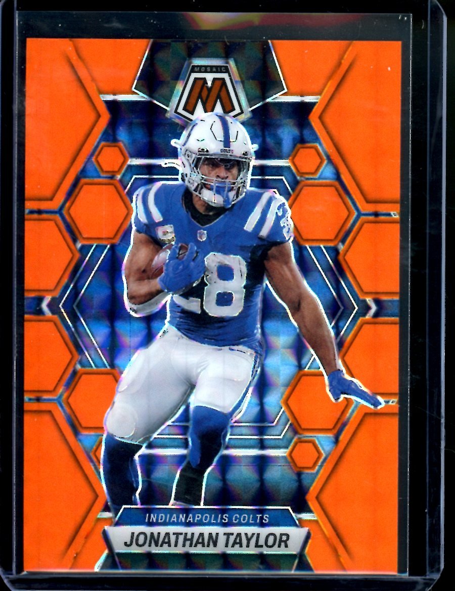 2023 Panini Mosaic Jonathan Taylor Orange Flouressant /25 Colts - Trading Card Market