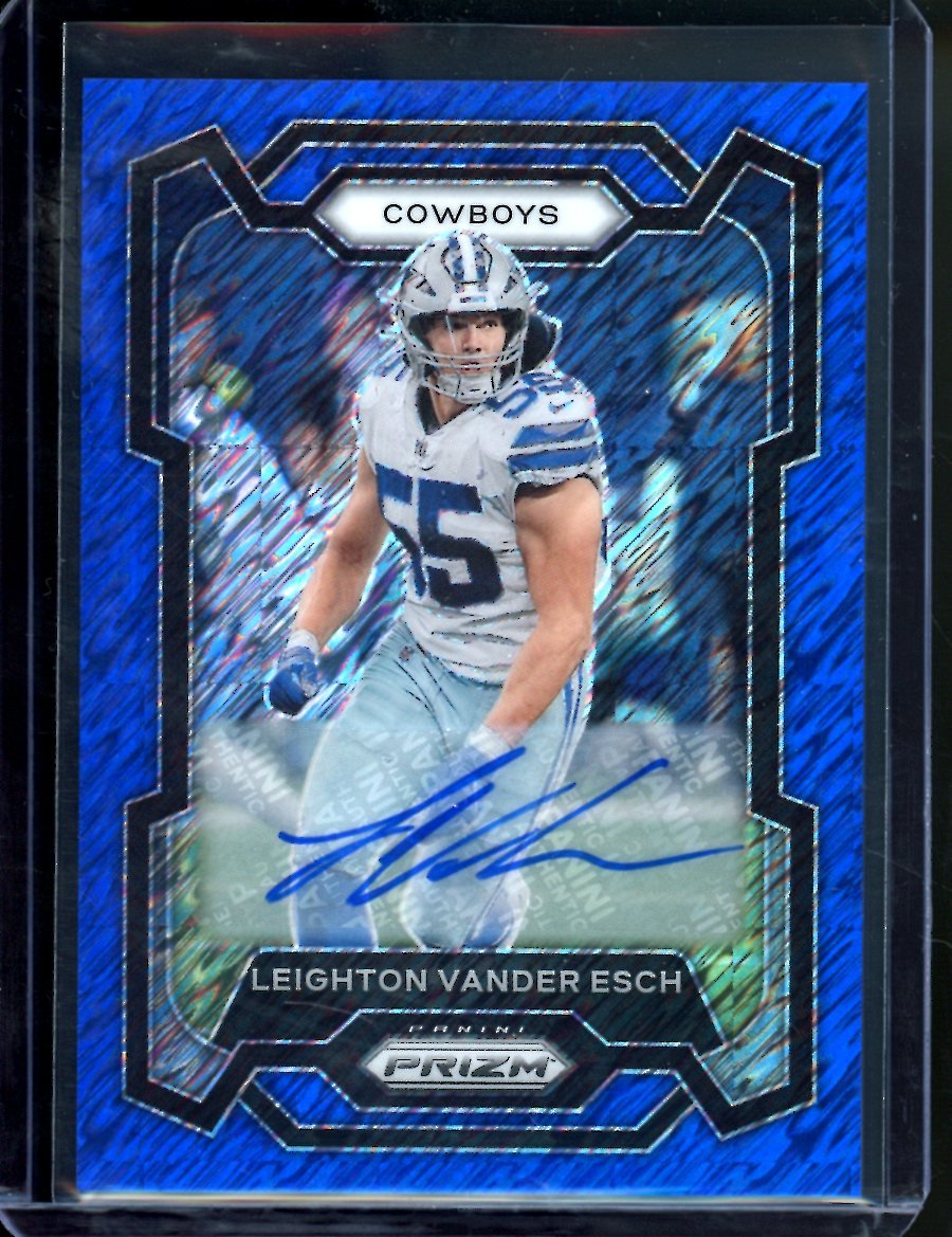 2023 Panini Prizm Leighton Vander - Esch Auto Blue Shimmer /25 Cowboys - Trading Card Market