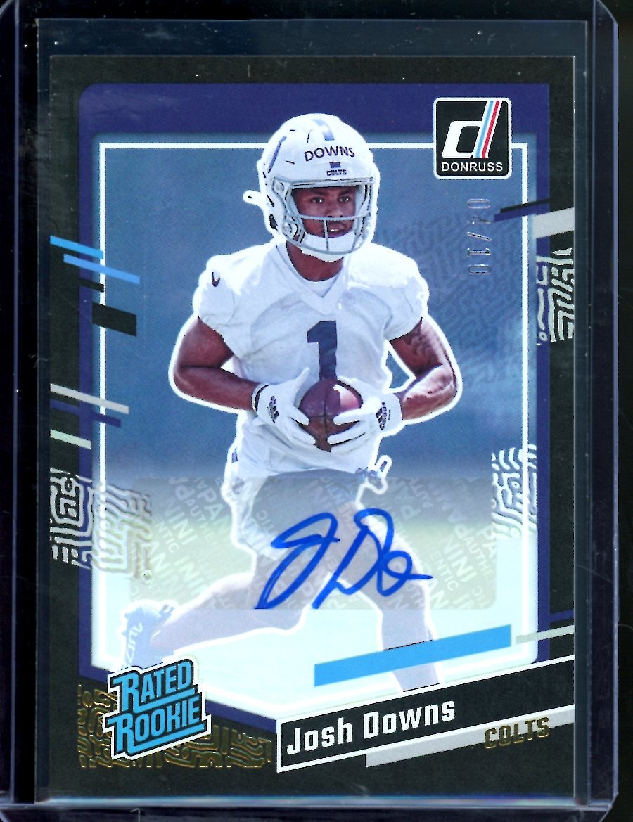 2023 Panini Donruss Josh Downs Rookie Auto Black /10 Colts - Trading Card Market