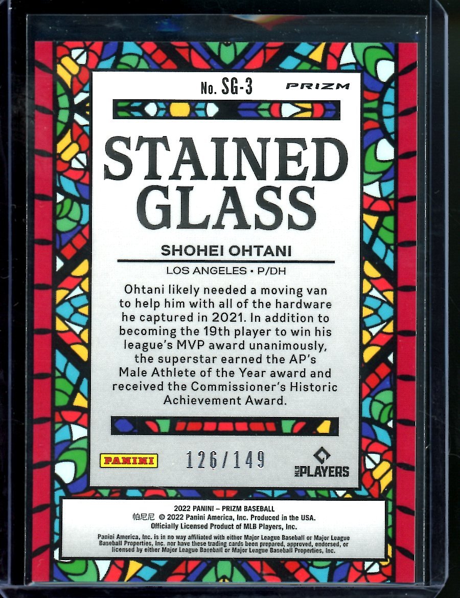 2022 Panini Prizm Shohei Ohatni Stained Glass Red /149 Angels - Trading Card Market