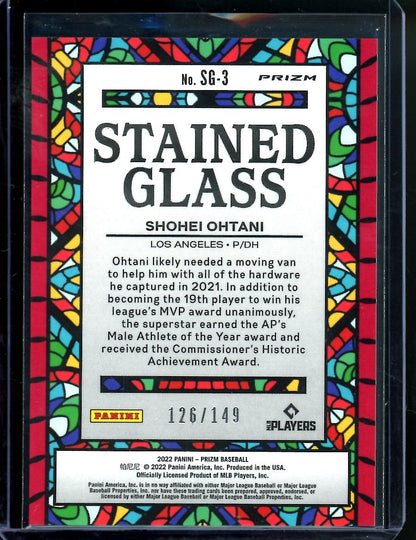 2022 Panini Prizm Shohei Ohatni Stained Glass Red /149 Angels - Trading Card Market
