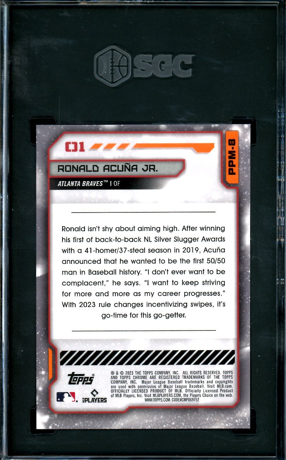2023 Topps Cosmic Chrome Ronald Acuna Jr. Planetary Pursuit SSP Mercury SGC 9 Braves - Trading Card Market