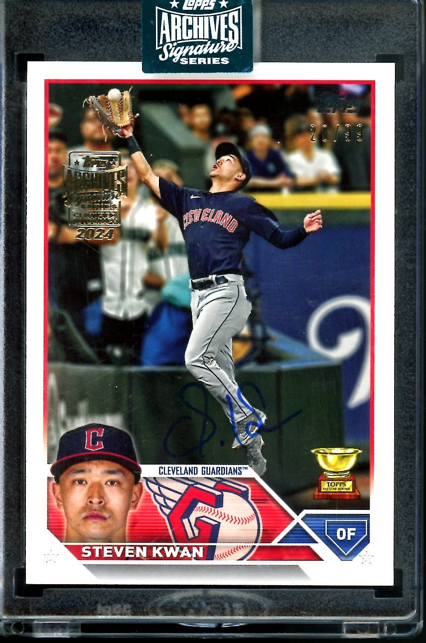 2024 Topps Archives Signature Series Steven Kwan Auto /99 Guardians - Trading Card Market