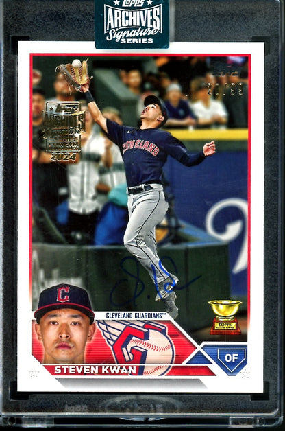 2024 Topps Archives Signature Series Steven Kwan Auto /99 Guardians - Trading Card Market