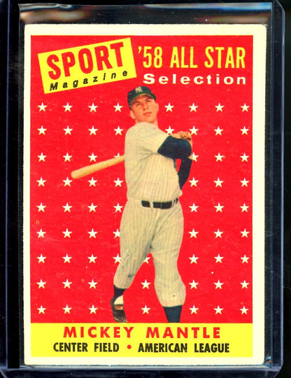 1958 Topps Mickey Mantle All Star Selections 487 Yankees 4 - Trading Card Market