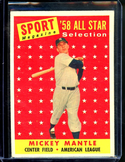 1958 Topps Mickey Mantle All Star Selections 487 Yankees 6 - Trading Card Market