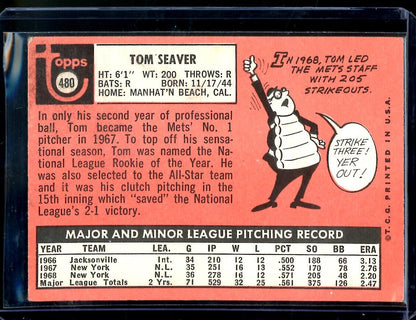 1969 Topps Tom Seaver 480 Mets 2 - Trading Card Market