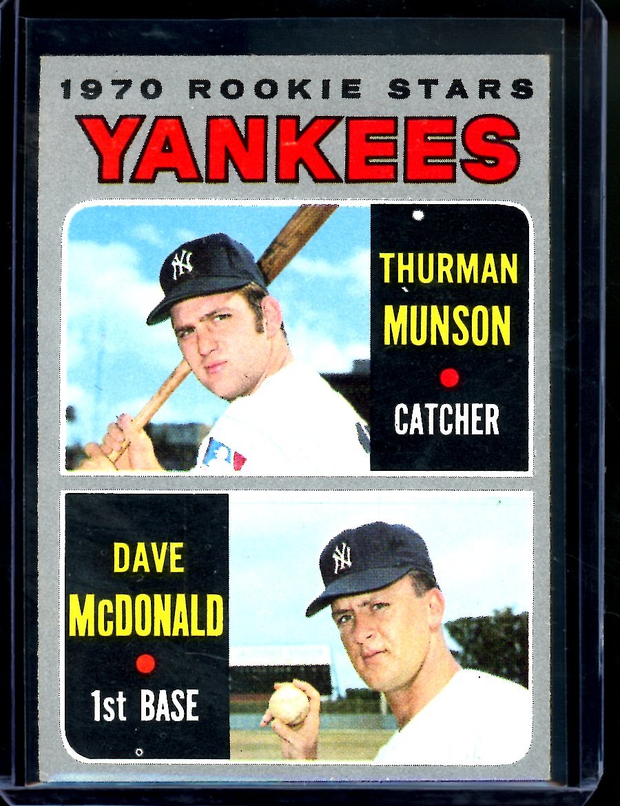 1970 Topps Thurman Munson/Dave McDonald Rookie Stars 189 Yankees - Trading Card Market
