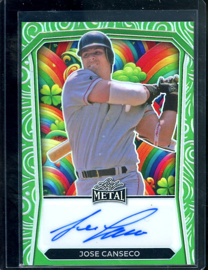 2024 Leaf St. Patrick's Day Jose Canseco Rainbow Auto /3 Athletics - Trading Card Market