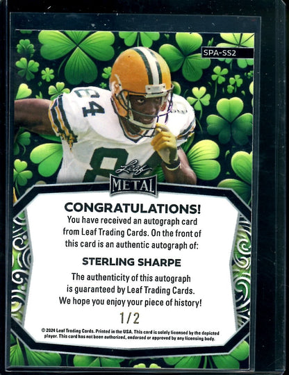 2024 Leaf St. Patrick's Day Sterling Sharpe Auto /2 Packers - Trading Card Market