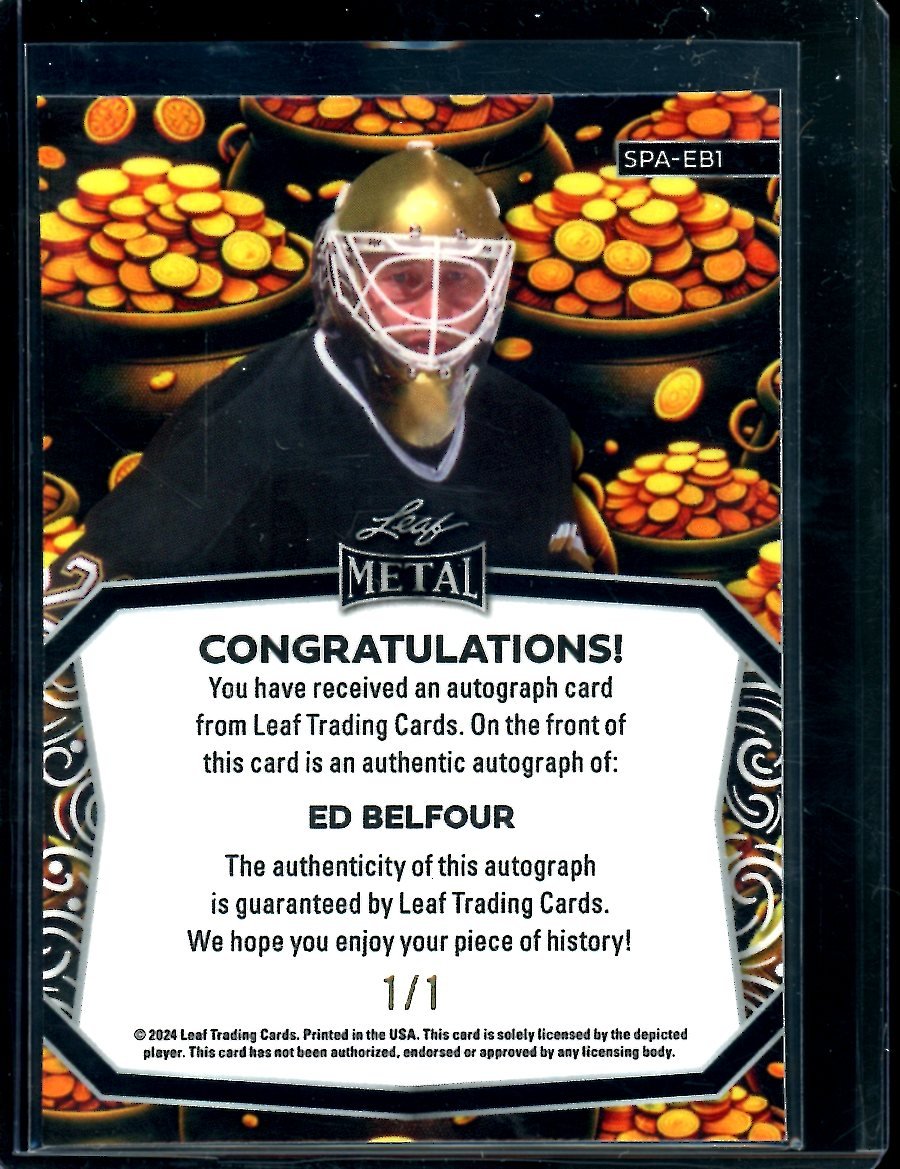 2024 Leaf St. Patrick's Day Ed Belfour Pot of Gold Auto 1/1 - Trading Card Market