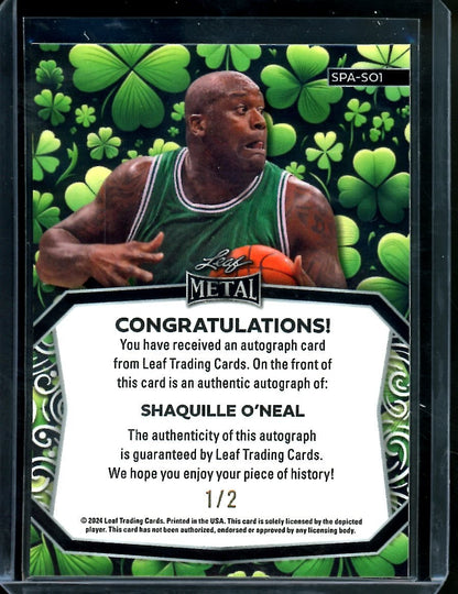 2024 Leaf St. Patrick's Day Shaquille O'Neal Auto /2 Celtics - Trading Card Market