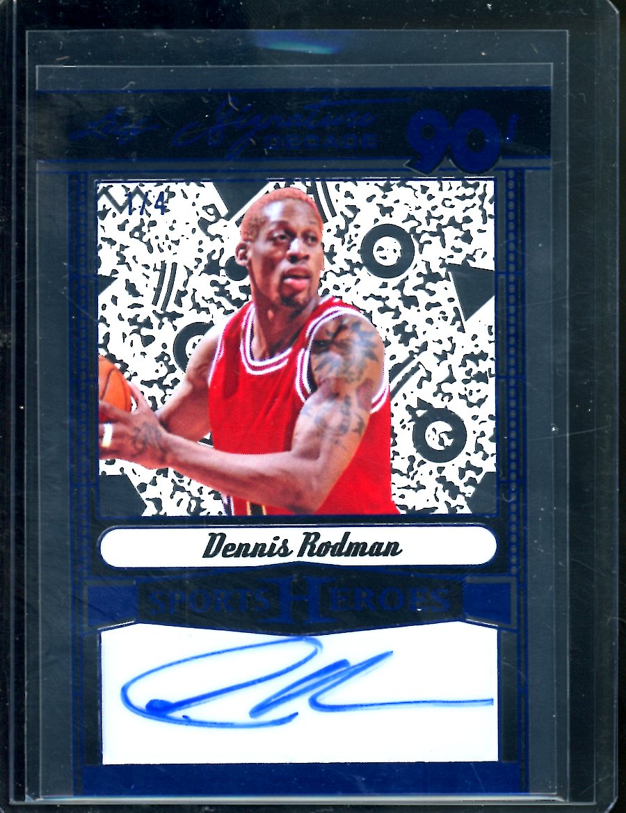 2024 Leaf SportsHeroes Dennis Rodman Auto /4 Bulls