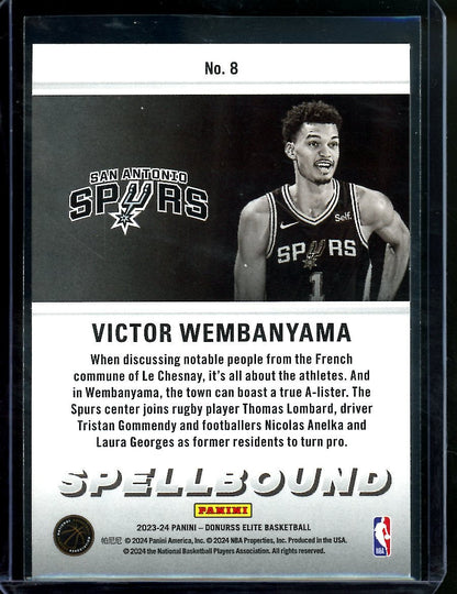 2023/24 Panini Elite Victor WembanyamaRookie Spellbound "A" Spurs - Trading Card Market