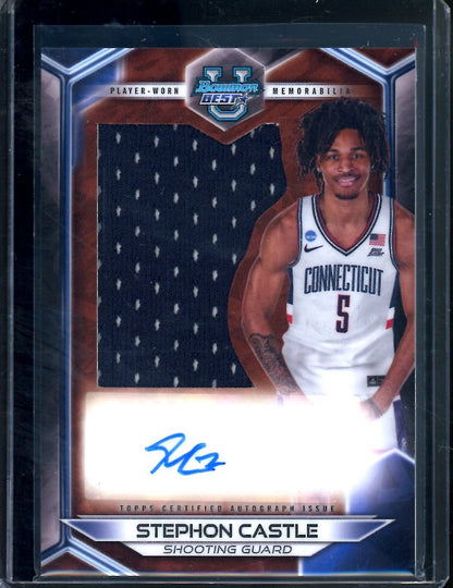2024 Bowman University Best Stephon Castle Patch Auto Uconn - Trading Card Market