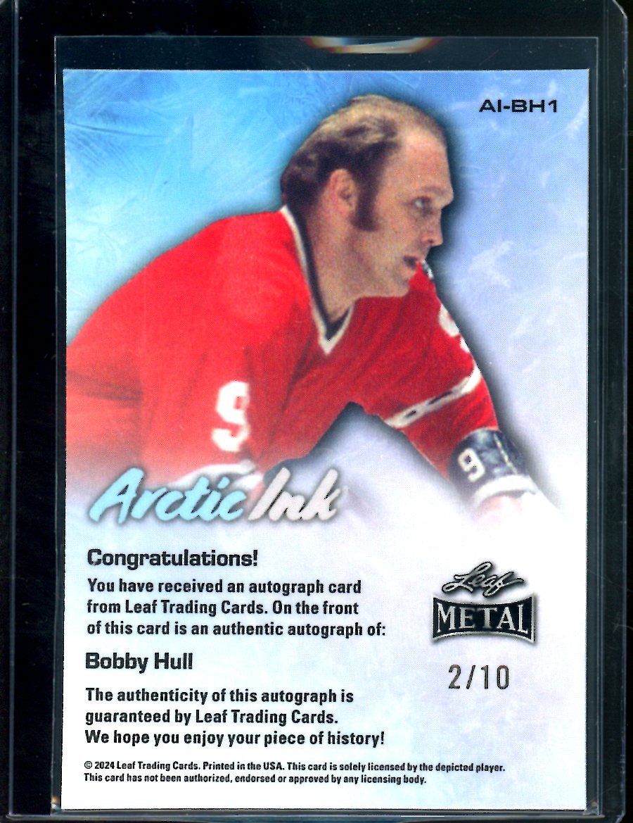 2024 Leaf Metal Hockey Legends Bobby Hull Artic Ink Auto /10 - Trading Card Market