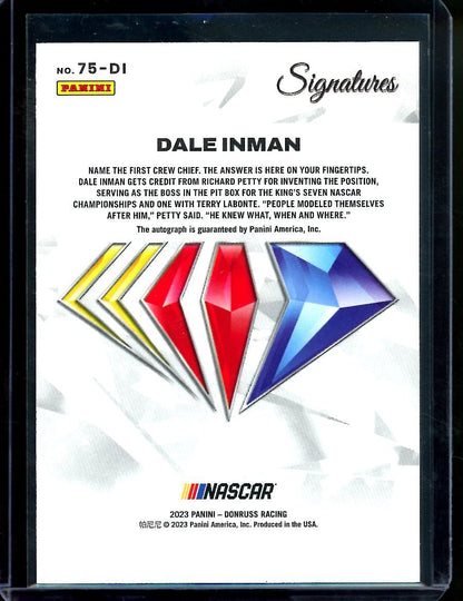 2023 Panini Donruss Dale Inman 75th Anniversary Signatures Auto NASCAR - Trading Card Market