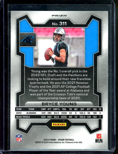 2023 Panini Prizm Bryce Young Rookie Green Wave Panthers - Trading Card Market