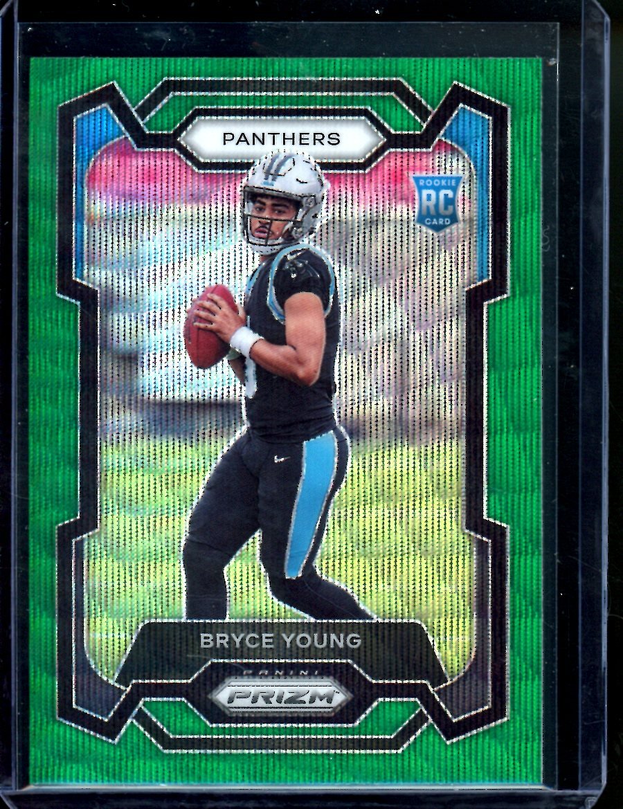 2023 Panini Prizm Bryce Young Rookie Green Wave Panthers - Trading Card Market
