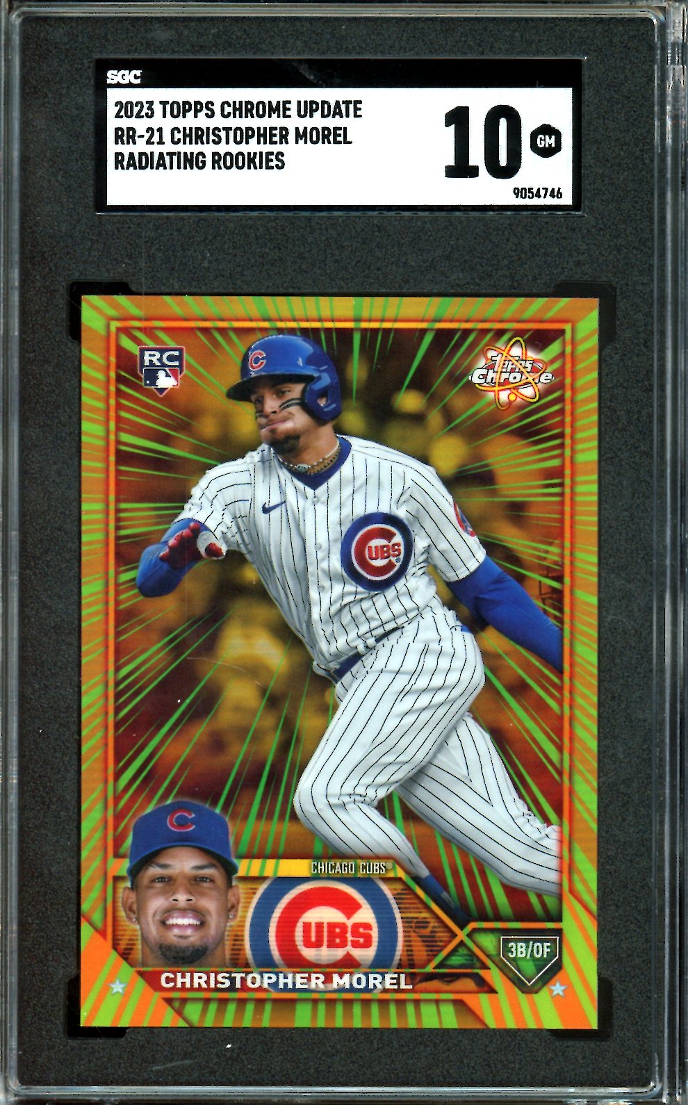 2023 Topps Chrome Christopher Morel Radiatin Rookies SSP SGC 10 Cubs