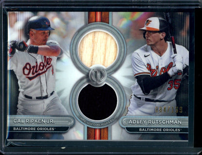 2024 Topps Tribute Cal Ripken Jr./Adley Rutschman Dual Patch /199 Orioles