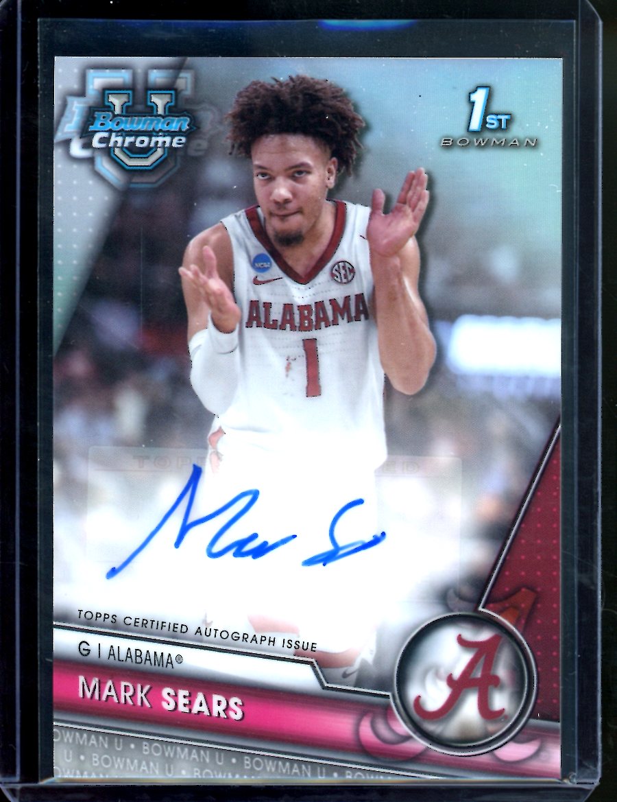 2024 Topps Bowman University Chrome Mark Sears 1st Bowman Auto Refractor /250 Alabama