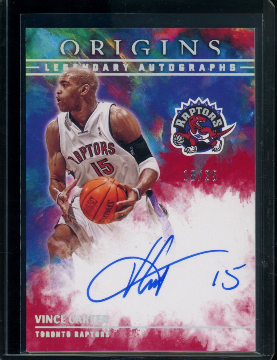 2023/24 Panini Origins Vince Carter Legendary Autographs Auto /25 Raptors