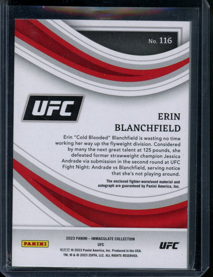 2023 Panini Immaculate Erin Blanchfield Rookie Patch Auto /25 Flyweight