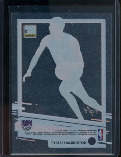 2020/21 Panini Donruss Clearly Tyrese Haliburton The Rookies 1/1 Kings - Trading Card Market
