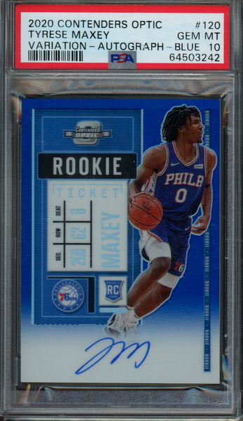 2020 Tyrese Maxey Prizm /175 Blue Fast outlets Break Error Card