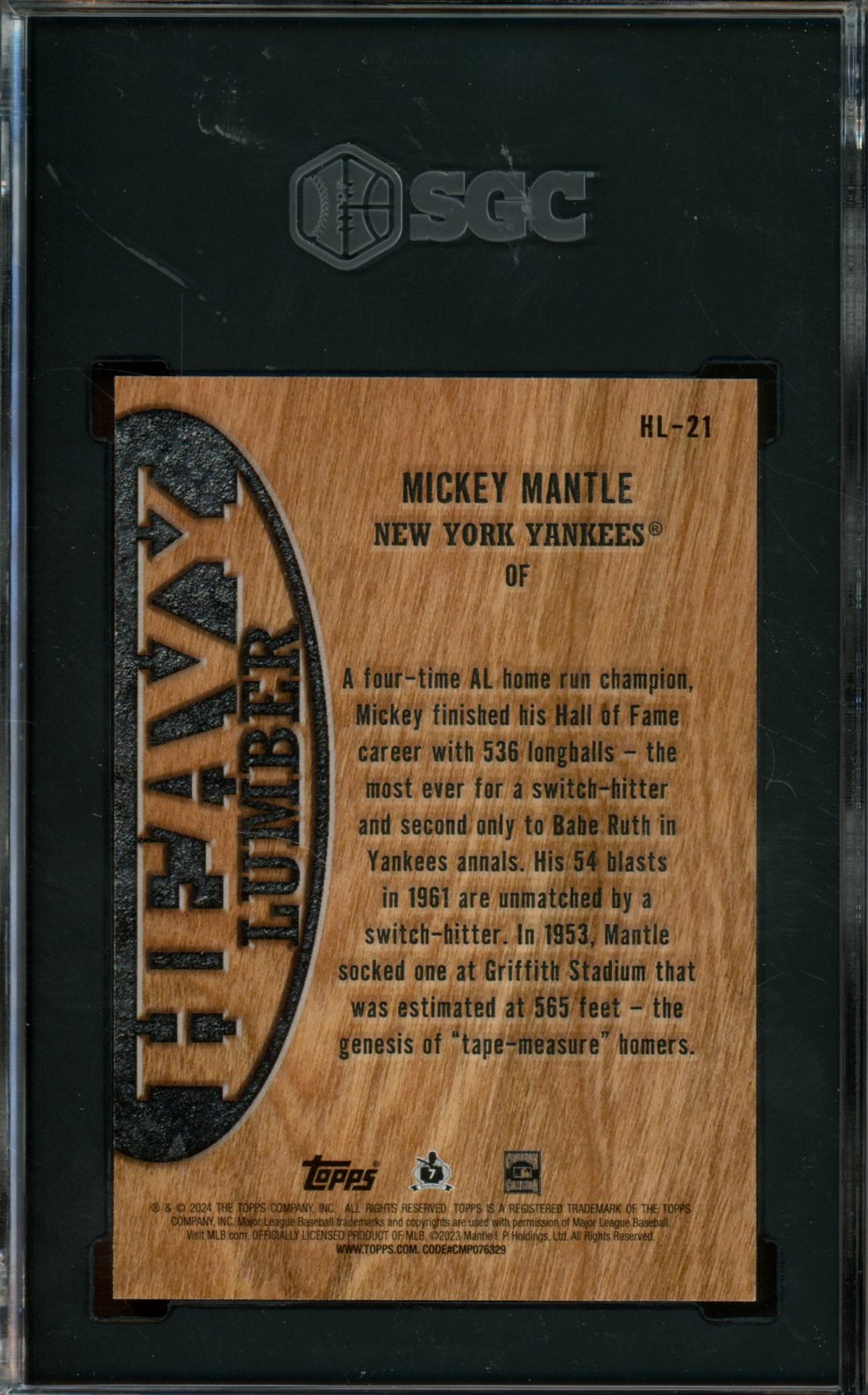 Mickey shops Mantle SGC10!!!!