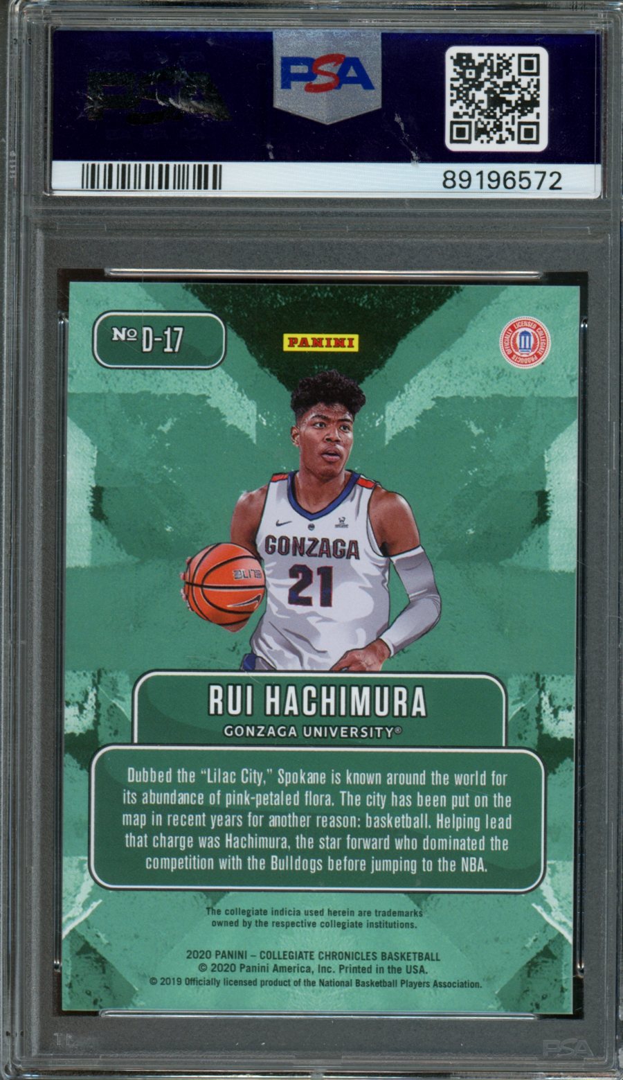 PSA 10 2019 Panini shops Prizm Rui Hachimura Fast Break Prizm Rookie Card Wizards