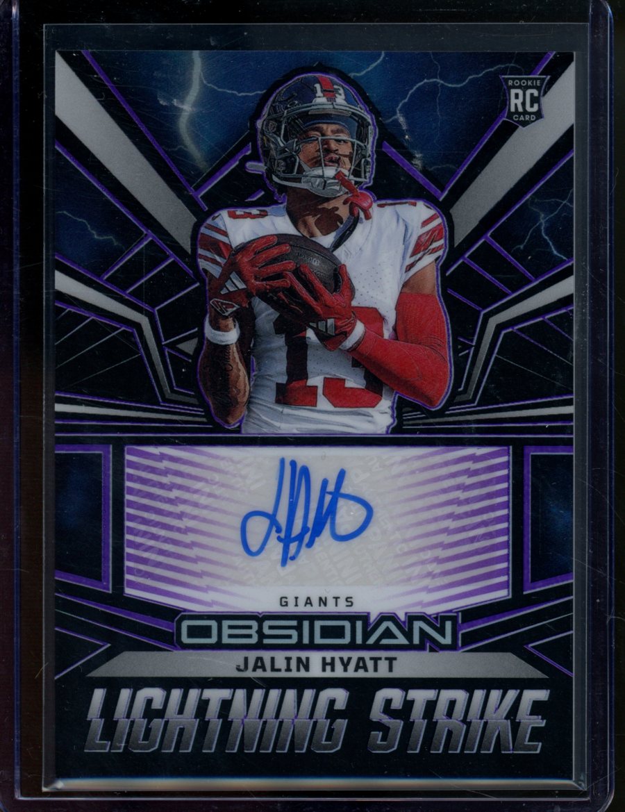 2023 Panini Obsidian Jalin Hyatt Rookie Lightning Strike Auto /75 Giants