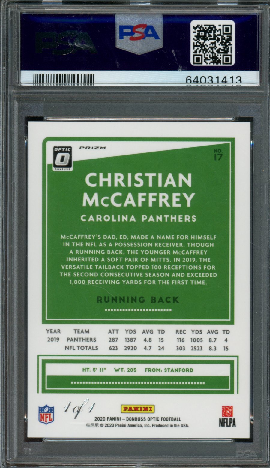 Outlets mccaffrey prizm rookie disco Sgc 9